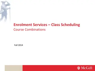 Class Scheduling Course Combinations Fall 2014