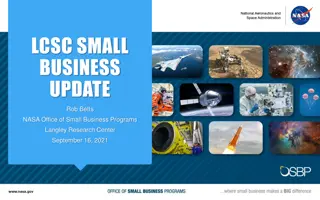 NASA Small Business Update & Opportunities Overview