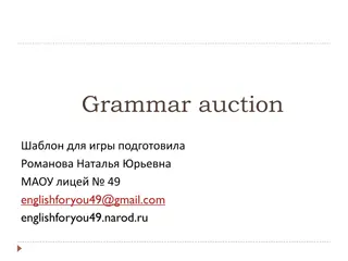 Engaging Grammar Auction Activity for Teachers