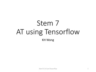 Tensorflow Installation and Applications