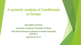 Syntactic Analysis of Conditionals in Persian Linguistics