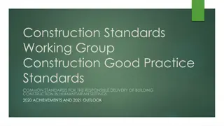 Common Standards for Responsible Construction in Humanitarian Settings