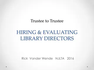 HIRING & EVALUATING  LIBRARY DIRECTORS