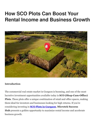 How SCO Plots Can Boost Your Rental Income and Business Growth