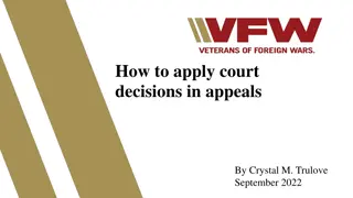 Applying Court Decisions in Appeals