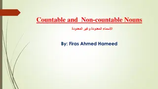 Countable and  Non-countable Nouns