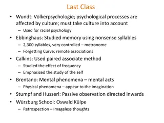 Influential Psychological Thinkers and Their Contributions