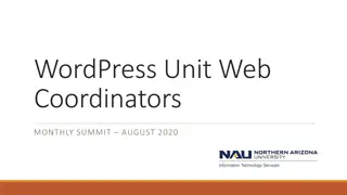 WordPress Unit Web  Coordinators