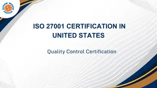 ISO 27001 Certification in United States | Quality Control Certification