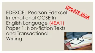 Non-fiction Texts and Transactional Writing in English Language