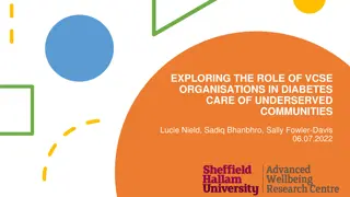 Role of VCSE Organizations in Diabetes Care for Underserved Communities