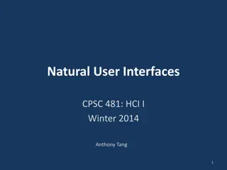 Natural User Interfaces