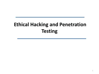 Ethical Hacking and Penetration Testing