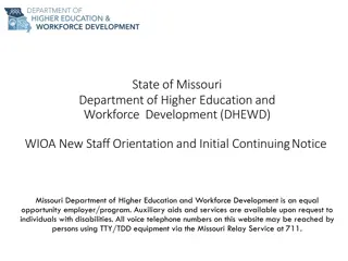 Missouri Department of Higher Education and Workforce Development - Equal Opportunity Initiatives