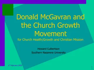 Donald McGavran and the Church Growth Movement