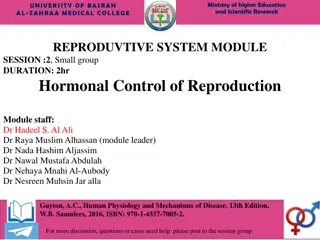 Hormonal Control of Reproduction: Feedback Mechanisms and Changes