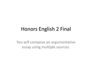 Honors English 2 Final