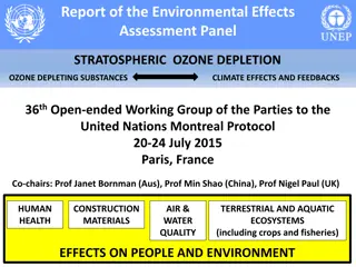 Effects of Stratospheric Ozone Depletion and UV Radiation on Health and Ecosystems