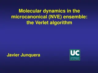 Molecular Dynamics in NVE Ensemble: Equations and Conservation Laws