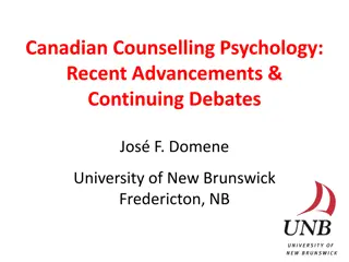 Recent Advancements in Canadian Counselling Psychology