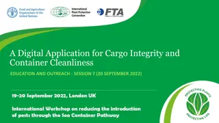 Digital Application for Cargo Integrity and Container Cleanliness