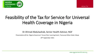 Feasibility of Tax for Universal Health Coverage in Nigeria