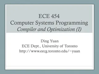 ECE 454 Computer Systems Programming & Optimization