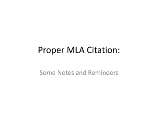 Proper MLA Citation: