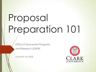 Effective Proposal Preparation Strategies for Sponsored Programs