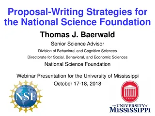 Effective NSF Proposal Writing Strategies