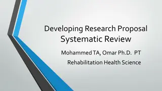 Systematic Review in Rehabilitation Health Science