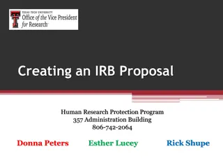 IRB Proposal Levels of Review