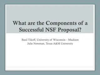 Effective NSF Proposal Components and Review Process