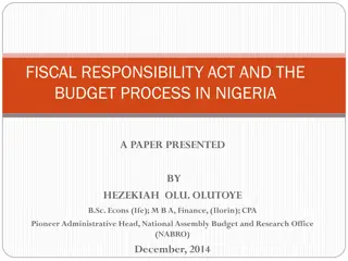 Fiscal Responsibility Act and Budget Process in Nigeria