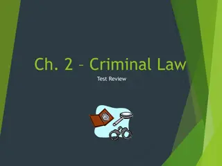 Overview of Criminal Law: Elements, Classifications, and Punishments