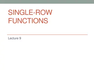 Introduction to SQL Functions