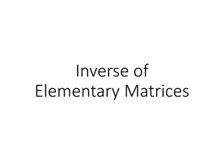 Inverse of Elementary Matrices & RREF Comparison