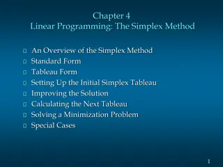 Chapter 4 Linear Programming: The Simplex Method