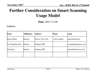 Further Consideration on Smart Scanning  Usage Model