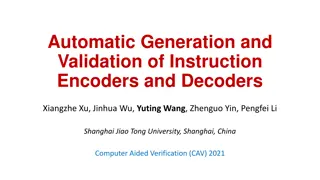 Automatic Generation and Validation of Instruction Encoders and Decoders