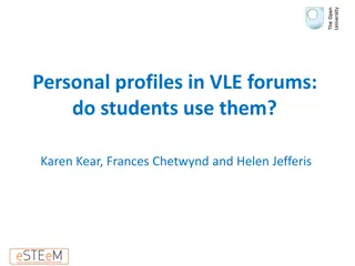 Personal profiles in VLE forums:  do students use them?