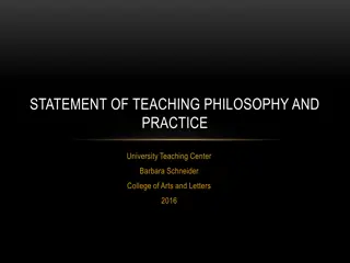 Reflections on Teaching Philosophy