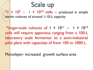 Scale-Up Cultures and Equipment for Bioprocessing