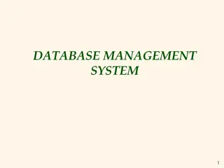 Overview of Database Management Systems