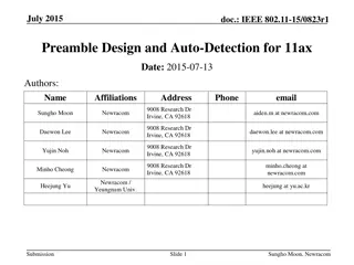 Preamble Design and Auto-Detection for IEEE 802.11-15/0823r1 in 11ax