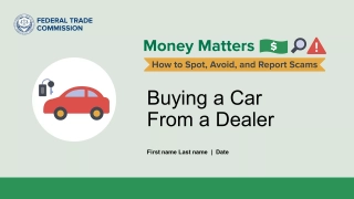 Buying a Car From a Dealer