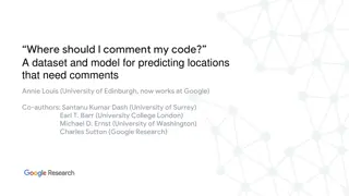 Predicting Code Comment Locations with Machine Learning