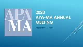 APA-MA Annual Meeting 2020 Highlights