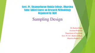 Sampling Design in Research Methodology