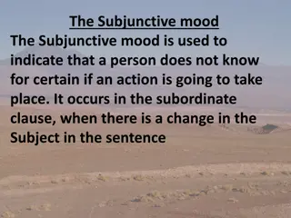 the Subjunctive Mood